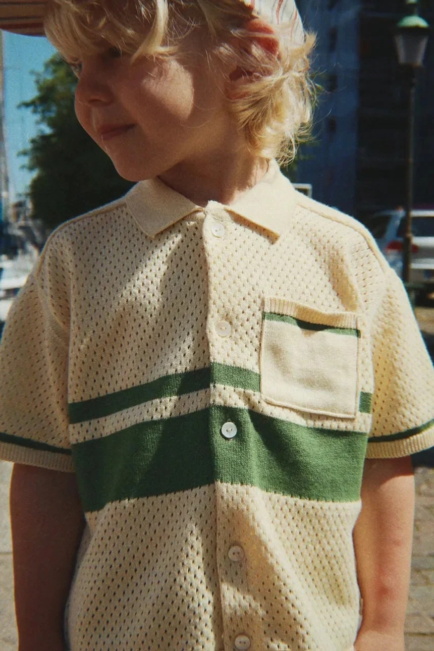 Детская хлопковая рубашка HAI KNIT SHIRT GOTS