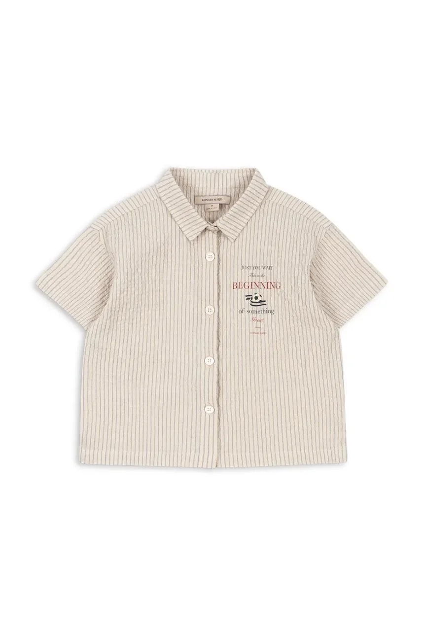 Детская рубашка из хлопка с эластаном ELLIOT SS SHIRT GOTS