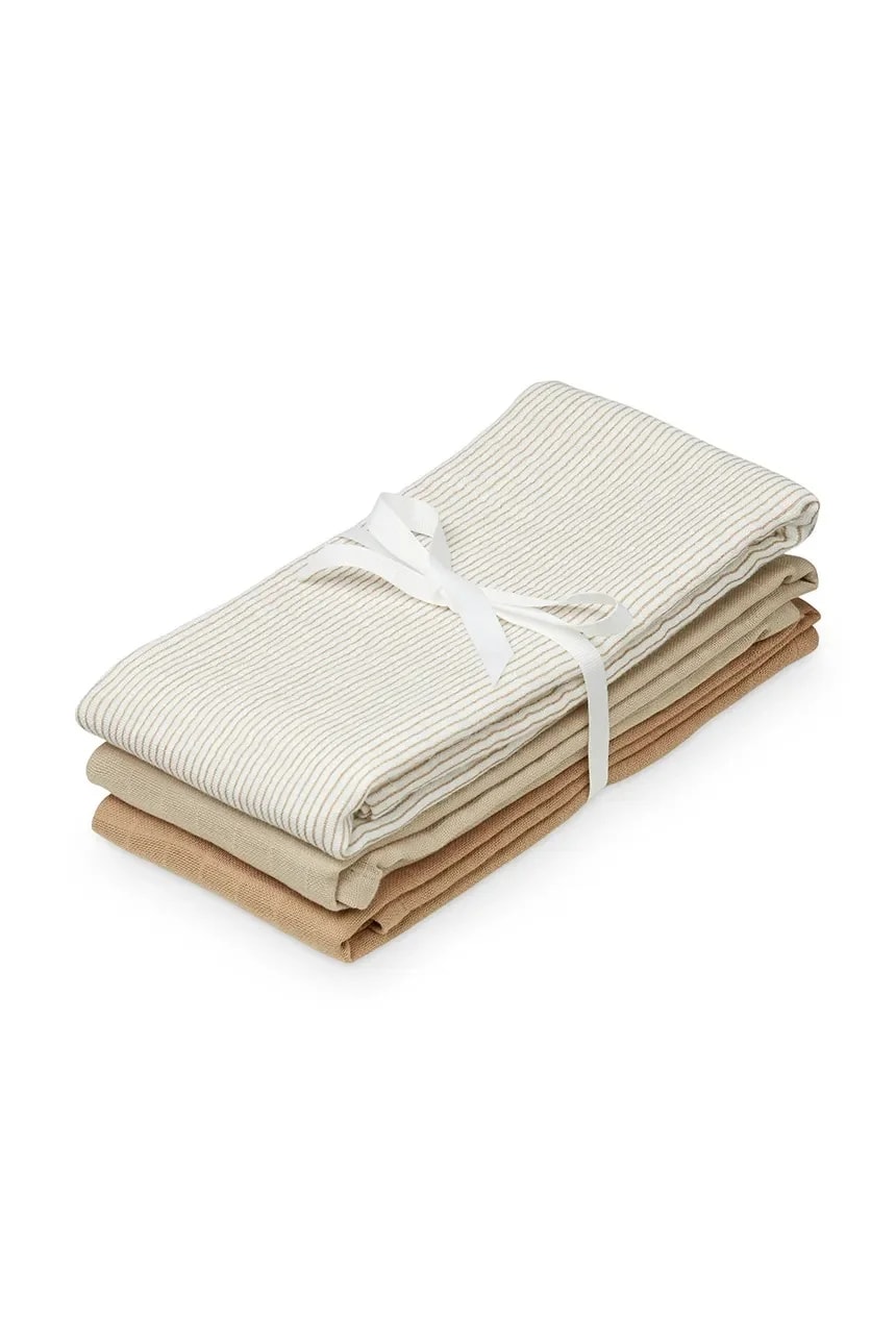 Хлопковые детские подгузники Classic Stripes Camel, 3 шт.