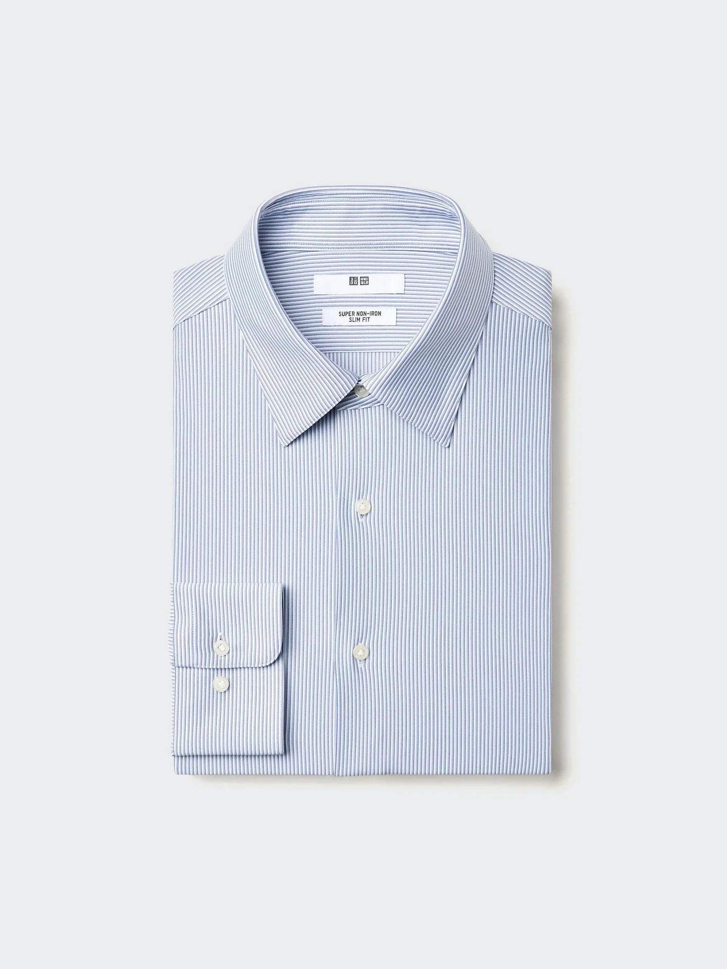 Bügelfreies Hemd (Slim Fit, Kent-Kragen, Stretch, gestreift)