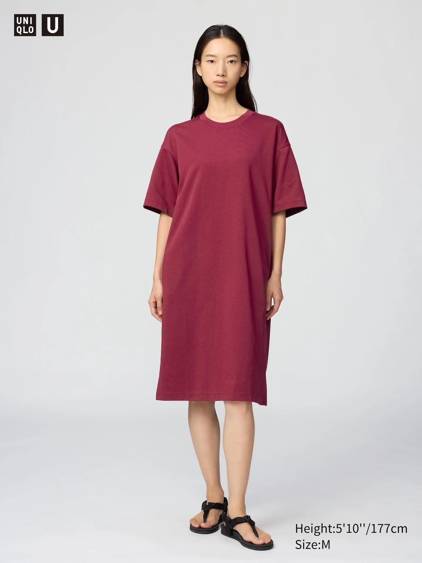 AIRism Baumwolle Kleid (Расслабленная посадка, Курзарм)