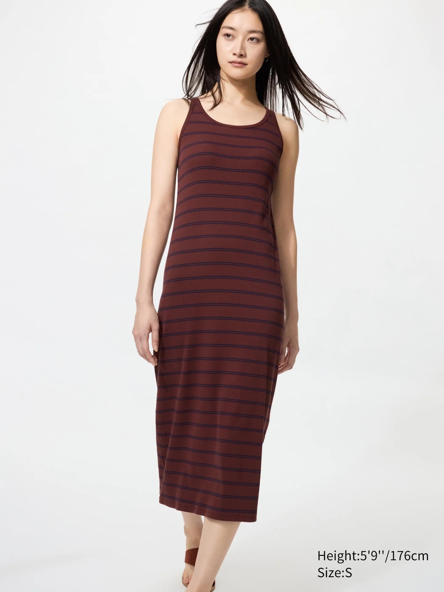 BH-Kleid (gerippt, ärmellos, gestreift)