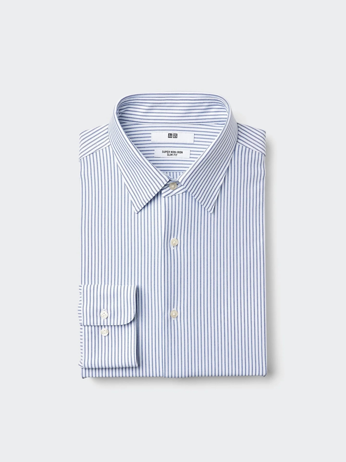 Bügelfreies Hemd (Slim Fit, Кент-Краген, gestreift)
