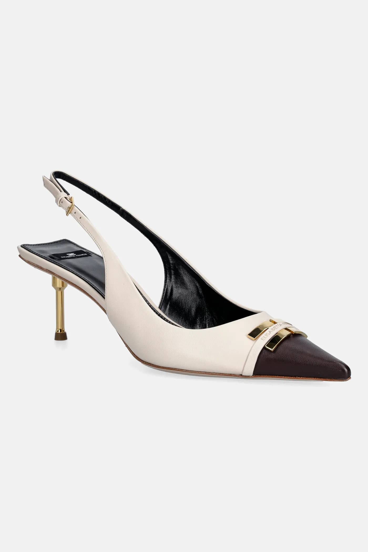 Кожаные туфли на высоком каблуке