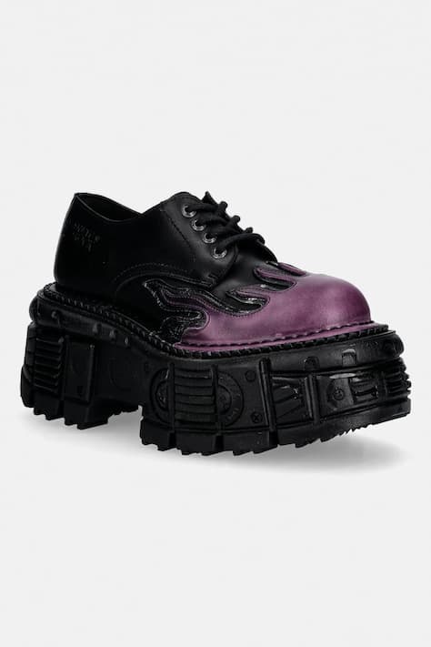 Кожаные туфли New Rock NOMADA LILA, BOX PLANE, CRUST NEGRO