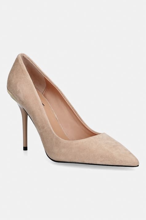 Замшевые туфли на высоком каблуке Love Moschino